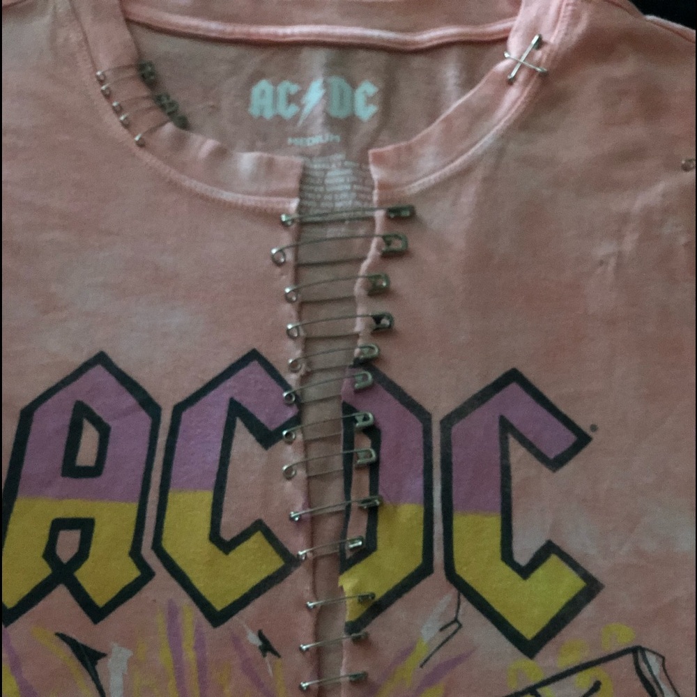 Handmade vintage safety pin graphic tee.